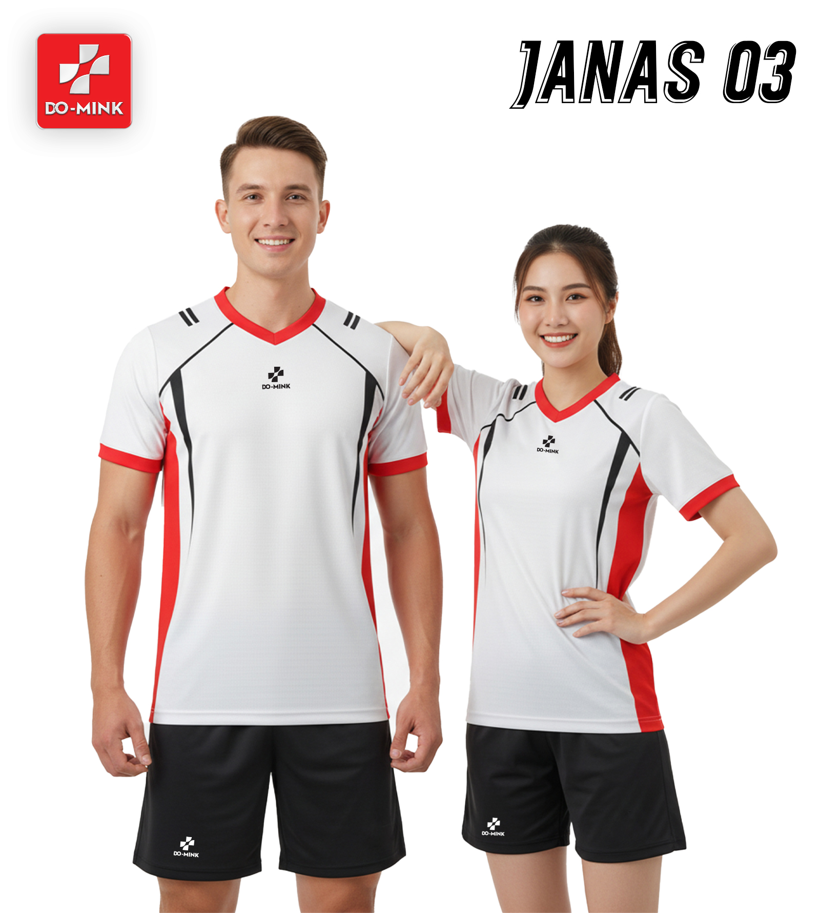 Bộ Quần Domin Áo Bóng Chuyền Janas 3 – Vải Mè Cao Cấp, Siêu Thoáng, Thiết Kế Sát Nách Hiện Đại 2026