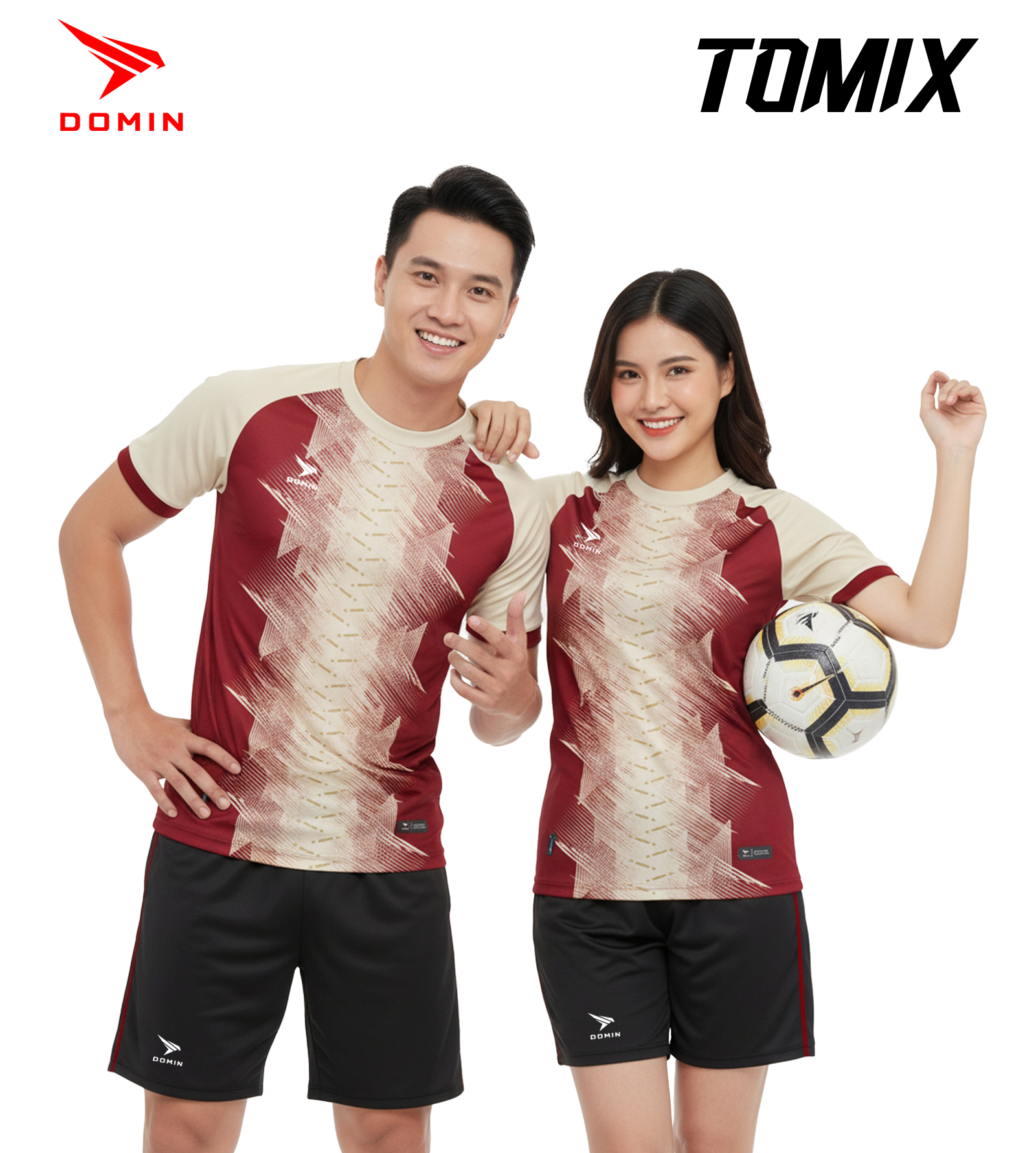 Bộ Quần Áo Bóng Đá DOMIN TOMIX – Họa Tiết Độc Đáo, Vải Mè Siêu Thoáng Khí