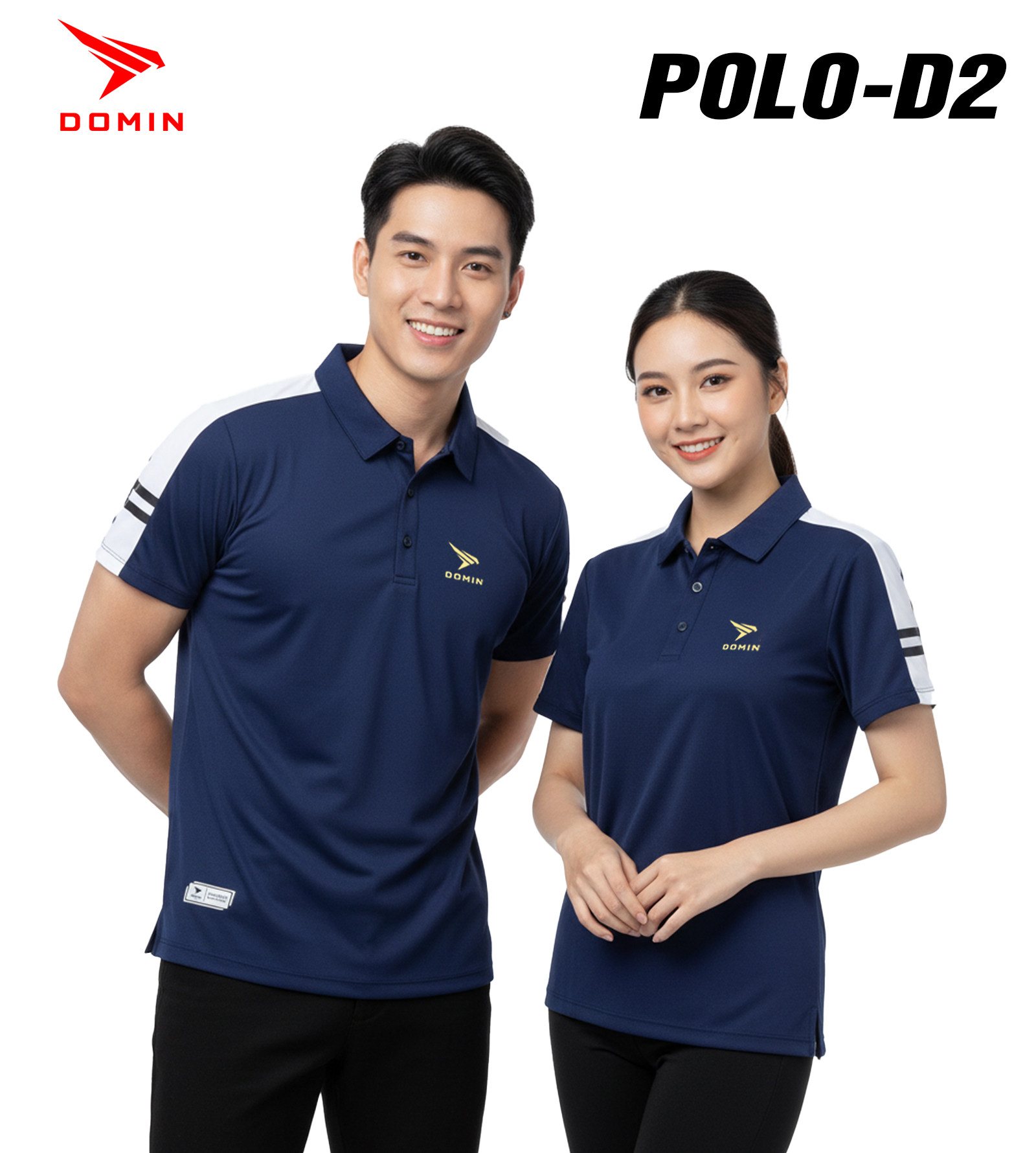 Áo Polo Thể Thao Domin D2– Vải Cá Sấu Poly Cao Cấp, Không Nhăn, Form Dáng Slim-Fit Hiện Đại