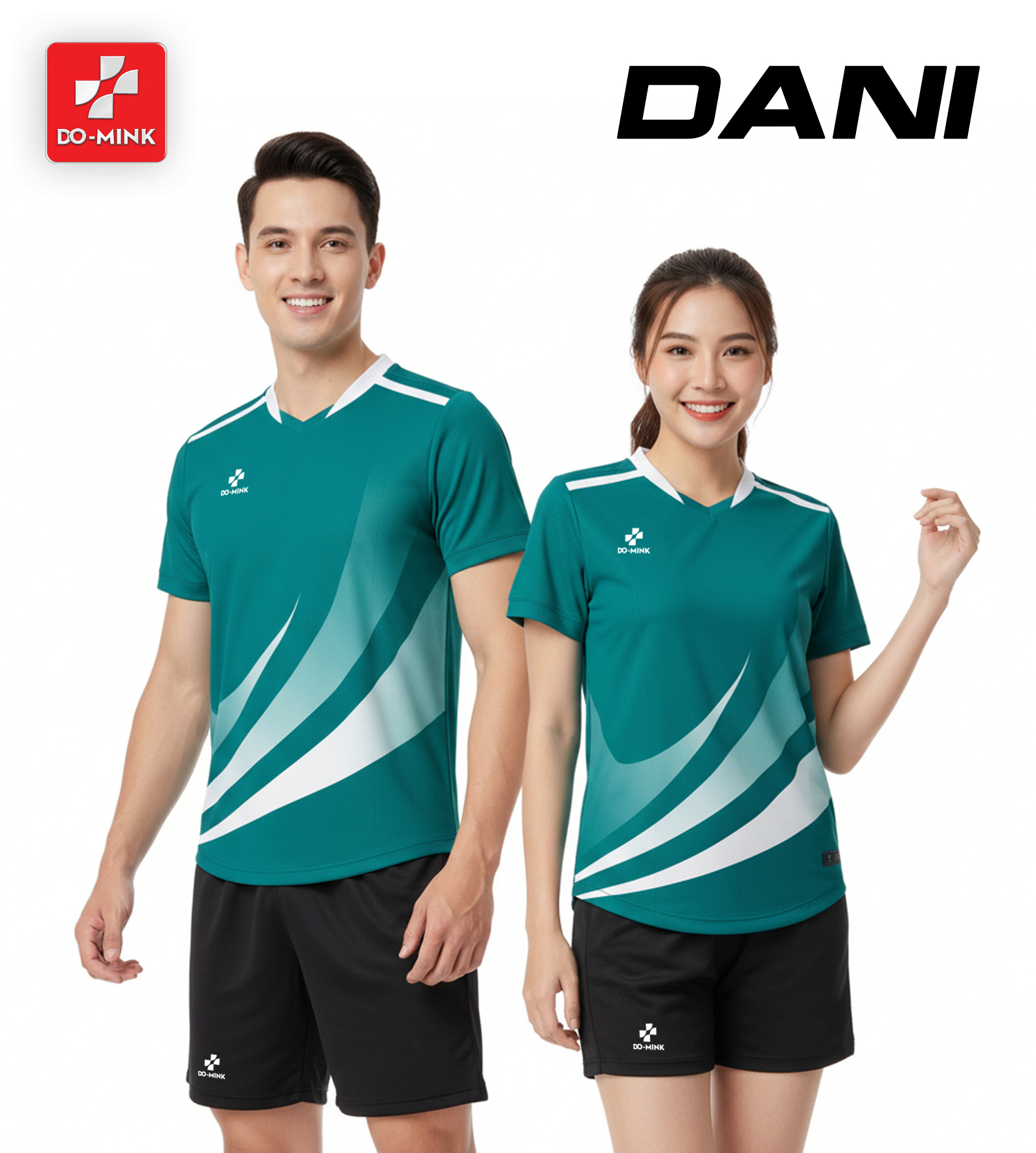 Bộ Quần Áo Bóng Chuyền Domin Dani – Vải Mè Kim Siêu Thoáng, Thiết Kế Sát Nách Tối Ưu Sức Bật