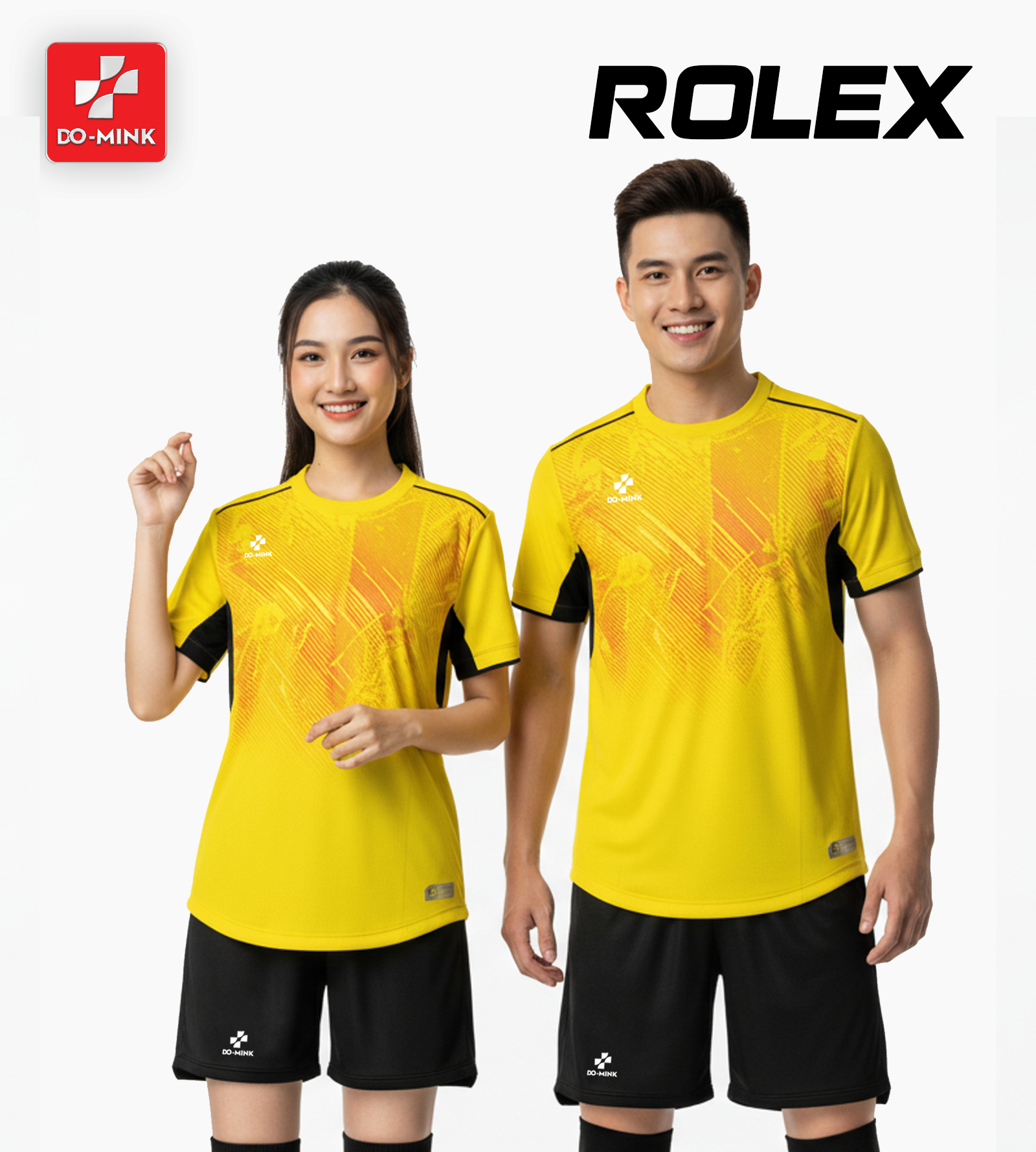 Bộ Quần Áo Bóng Đá Domin ROLEX – Vải Mè Jacquard Cao Cấp, Thiết Kế Sang Trọng, Đẳng Cấp 2026