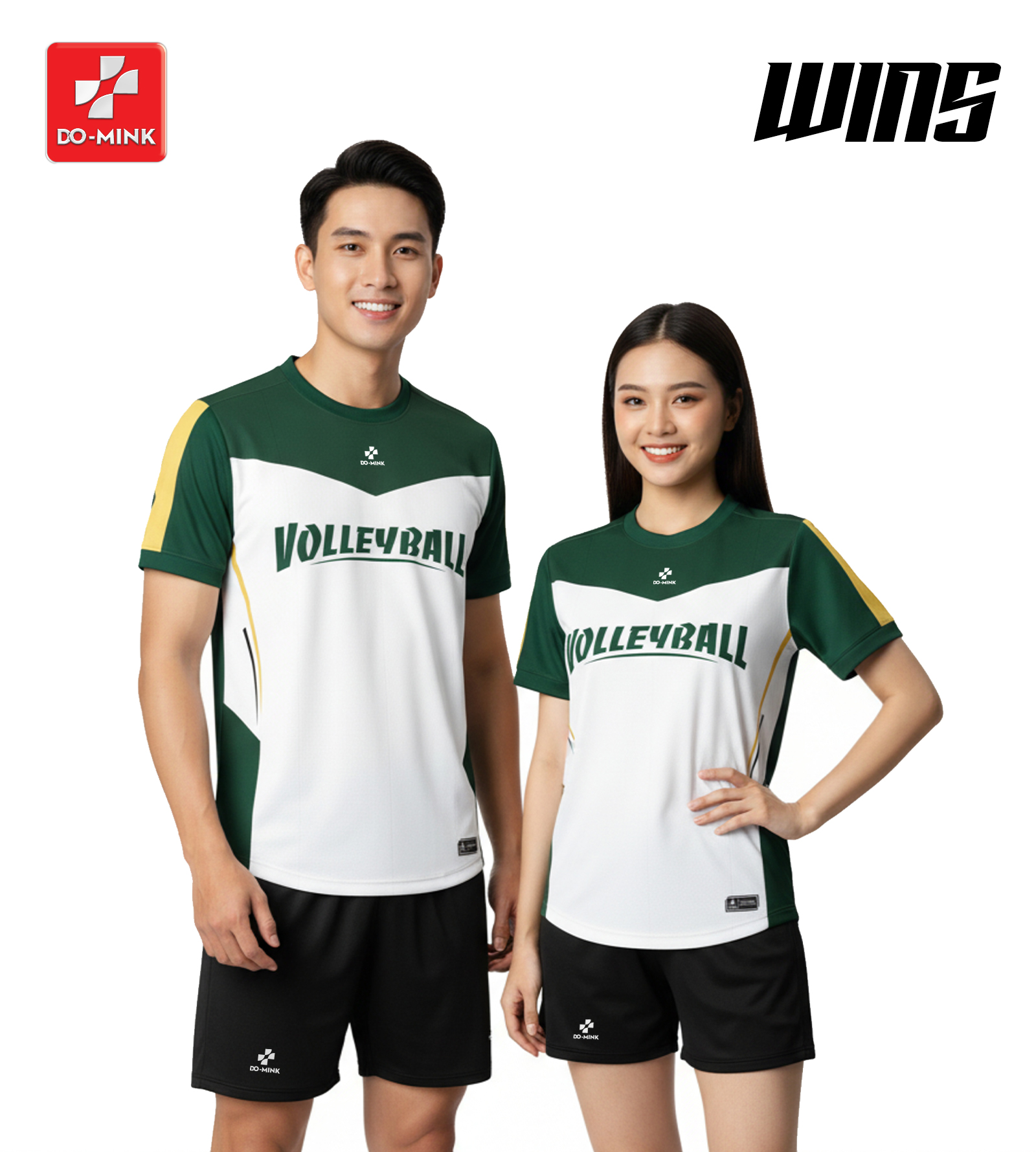 Bộ Quần Áo Bóng Chuyền Domin WWins – Vải Mè Lục Giác Siêu Thoáng, Thiết Kế Sát Nách Hiện Đại 2026