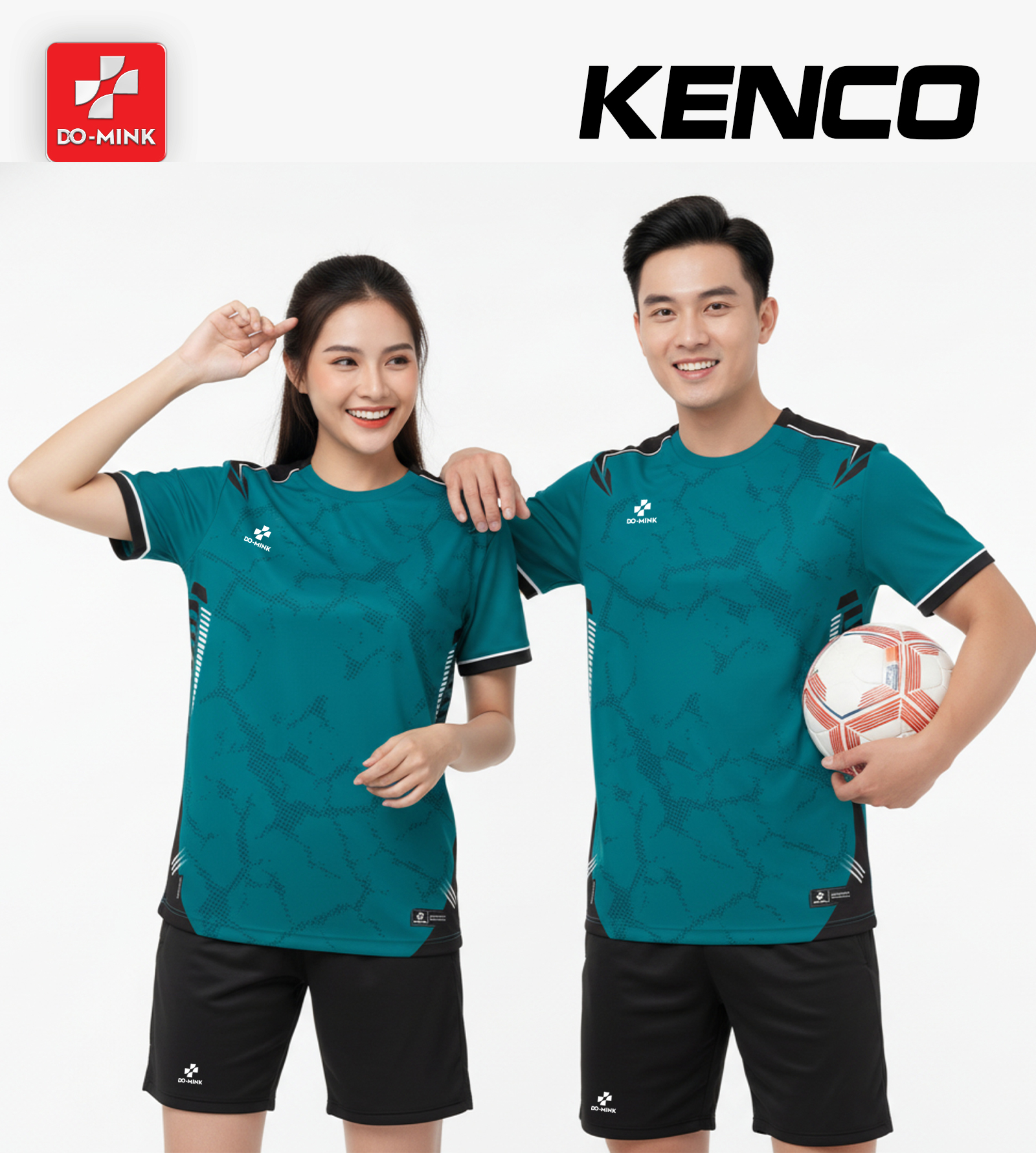 Bộ Quần Áo Bóng Đá Domin KENCO – Vải Mè Kim Cương Cao Cấp, Siêu Thoáng, Thiết Kế Đột Phá 2026