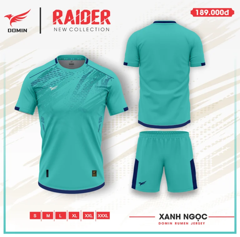 Bộ Quần Áo Bóng Đá DOMIN RAIDER – Thiết Kế Đột Phá, Vải Mè Kim Cao Cấp, Siêu Thoáng Khí