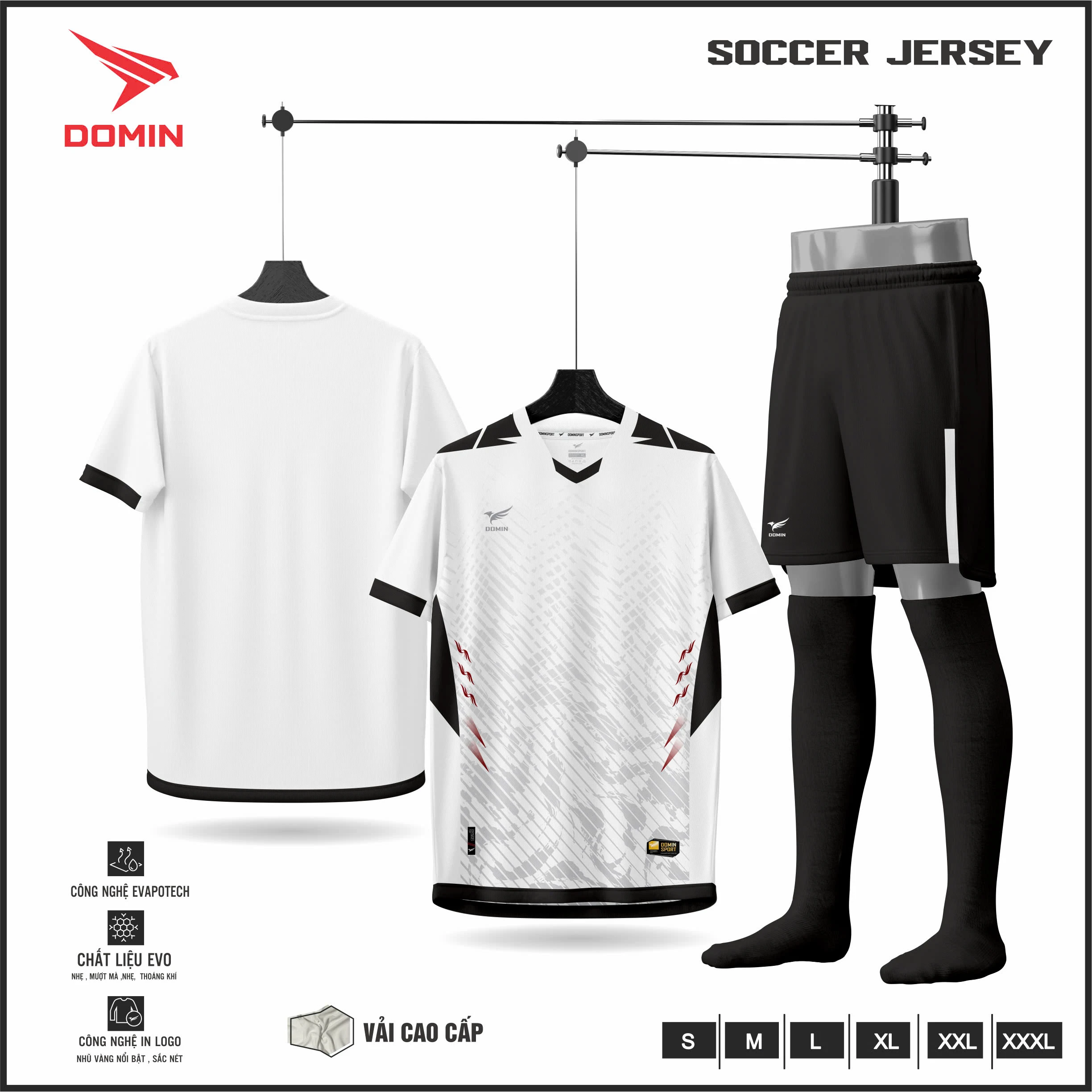 Bộ Quần Áo Bóng Đá Domin SUPER – Vải Mè Kim Cương Cao Cấp, Siêu Thoáng, Thiết Kế Đẳng Cấp 2026