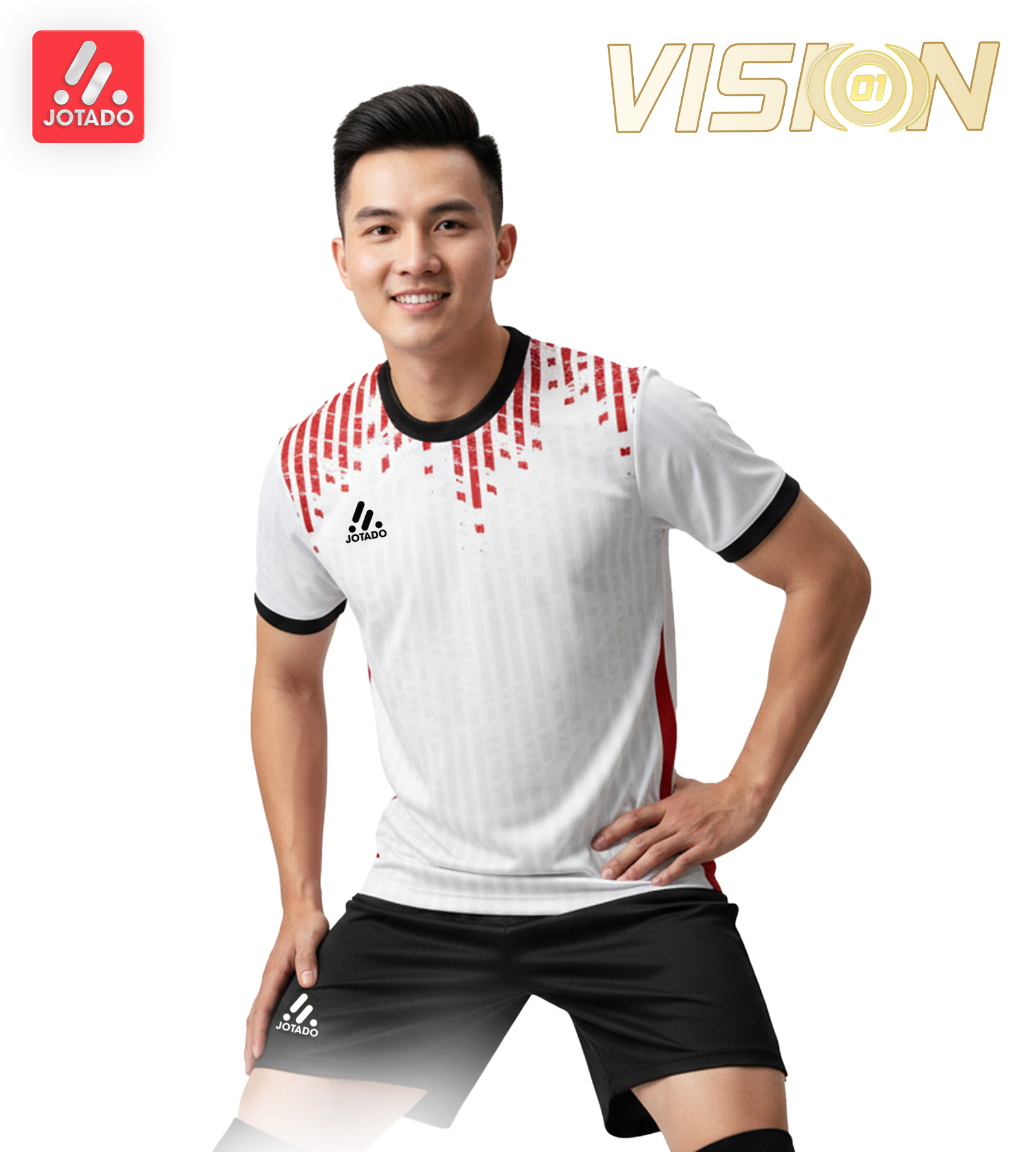 Bộ Quần Áo Bóng Đá Jotado VISION - 01 – Vải Mè Cao Cấp, Siêu Nhẹ, Thiết Kế Chuẩn Form 2026