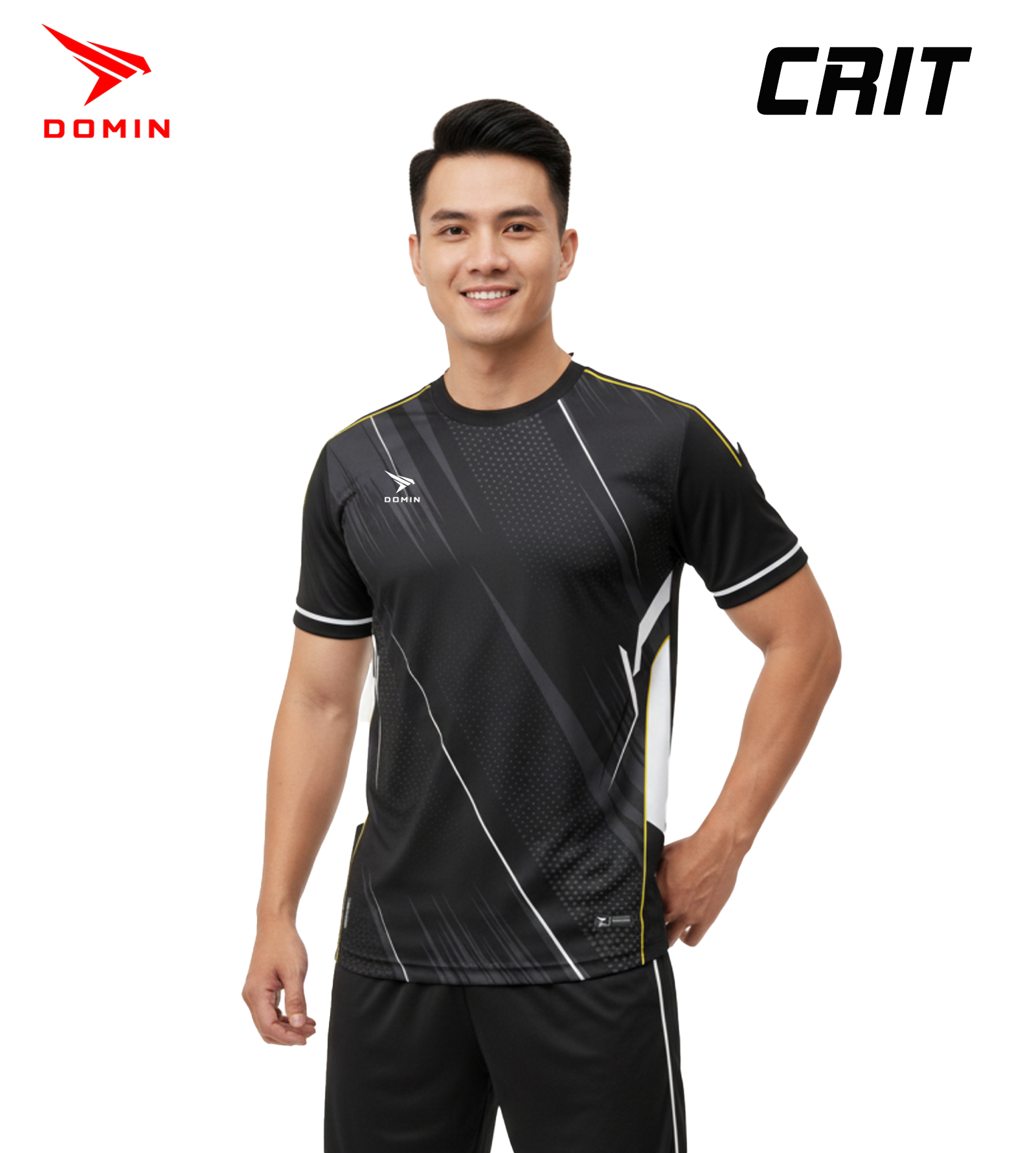 Bộ Quần Áo Bóng Đá DOMIN CRIT – Thiết Kế Đa Giác Độc Đáo, Vải Mè  Siêu Thoáng Khí