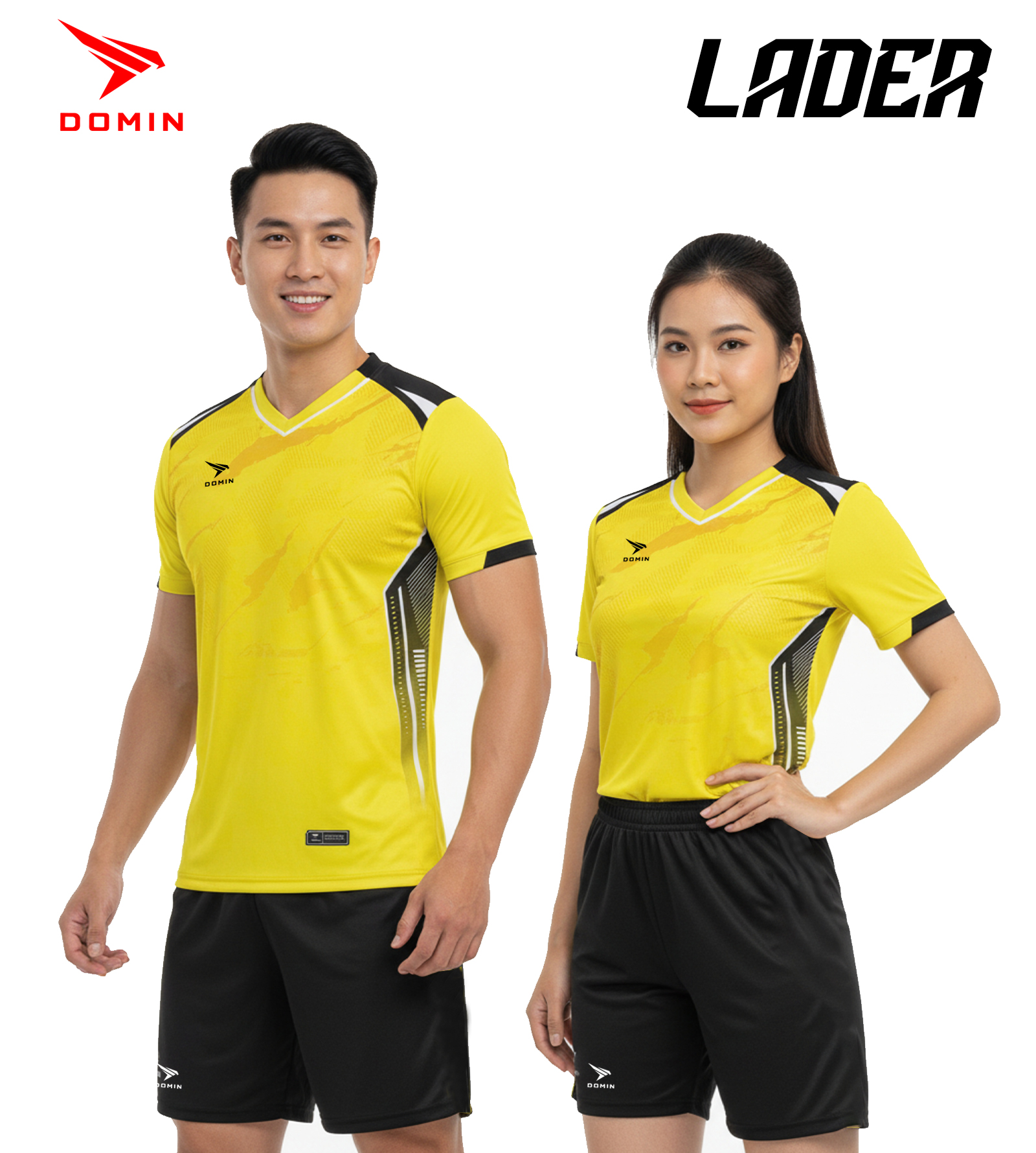 Bộ Quần Áo Bóng Đá DOMIN LADER – Thiết Kế Sọc Hiện Đại, Vải Mè  Cao Cấp Siêu Thoáng