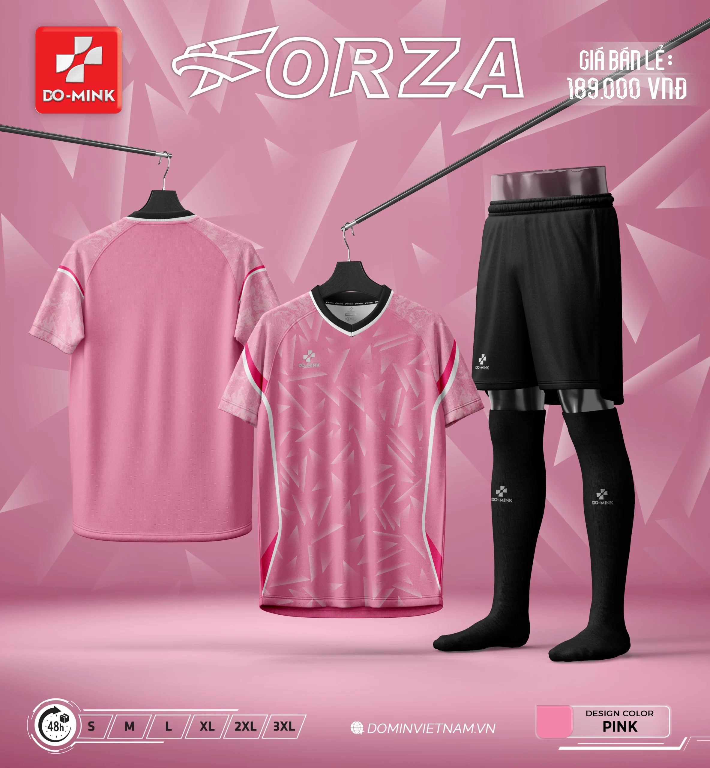 Đồ Đá Banh Do-mink FORZA Chính Hãng – Co Giãn 4 Chiều, Thoát Nhiệt Đa Điểm, Kháng Khuẩn