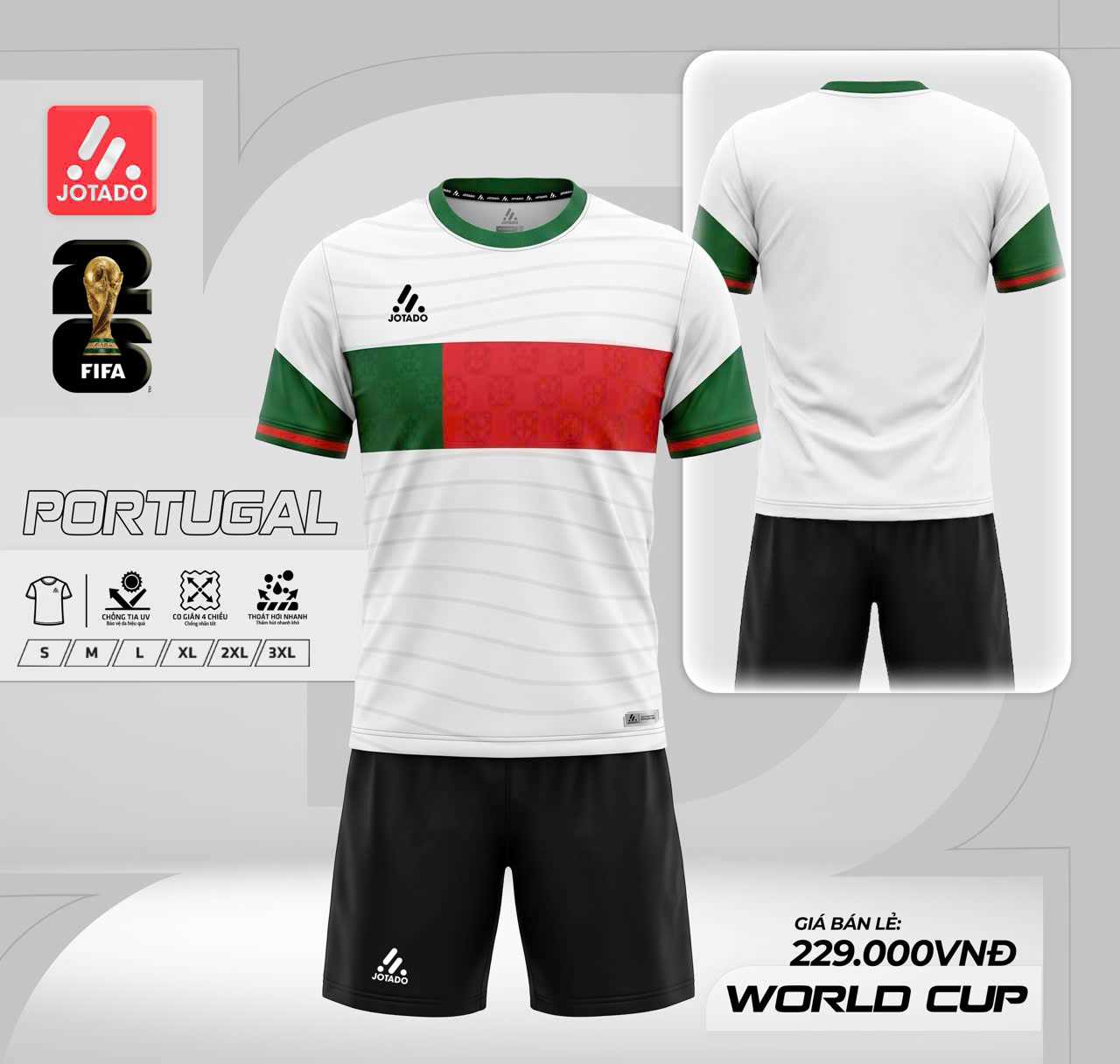 Bộ bóng đá Jotado-BST WC 2026 Portugal