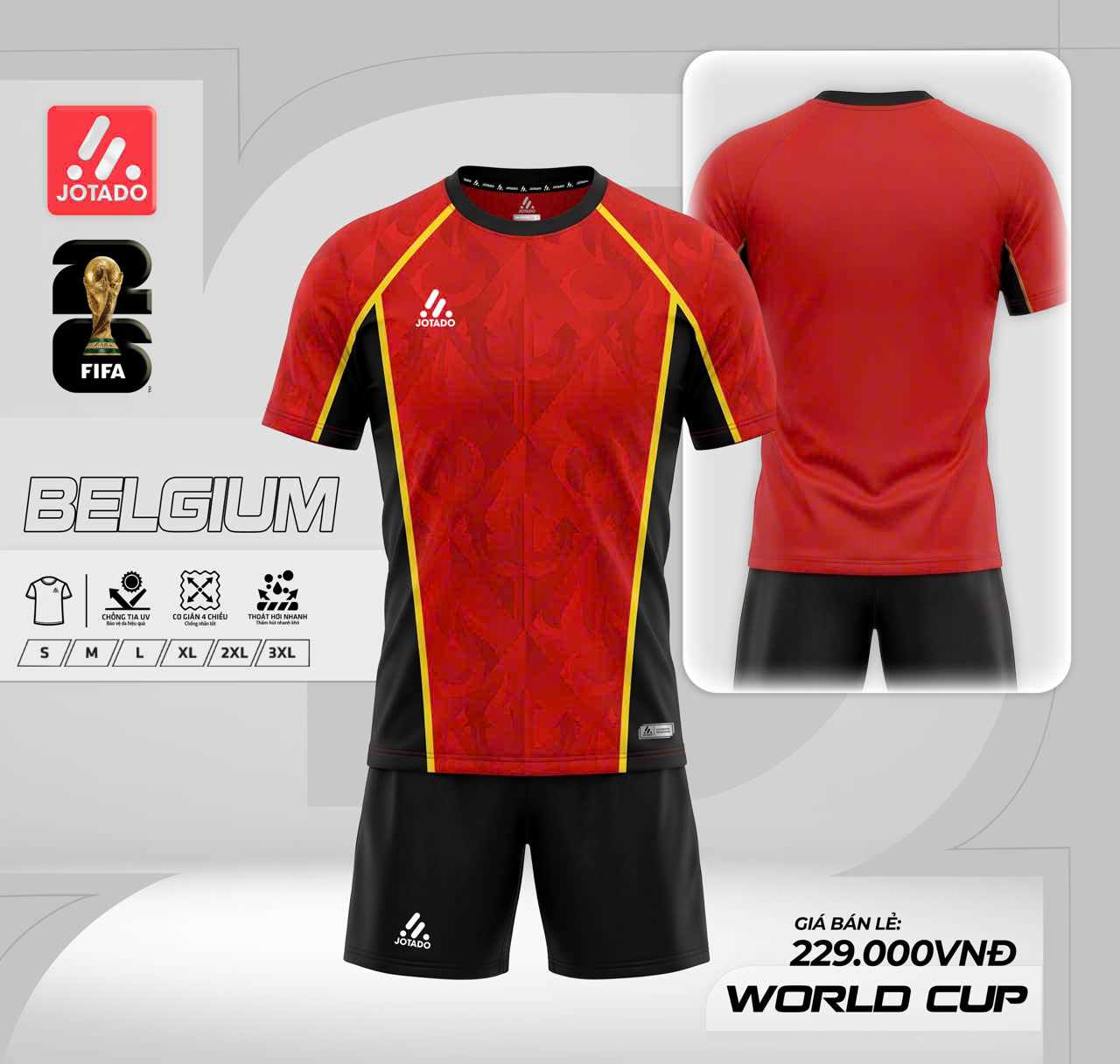 Bộ bóng đá Jotado-BST WC 2026 Belgium