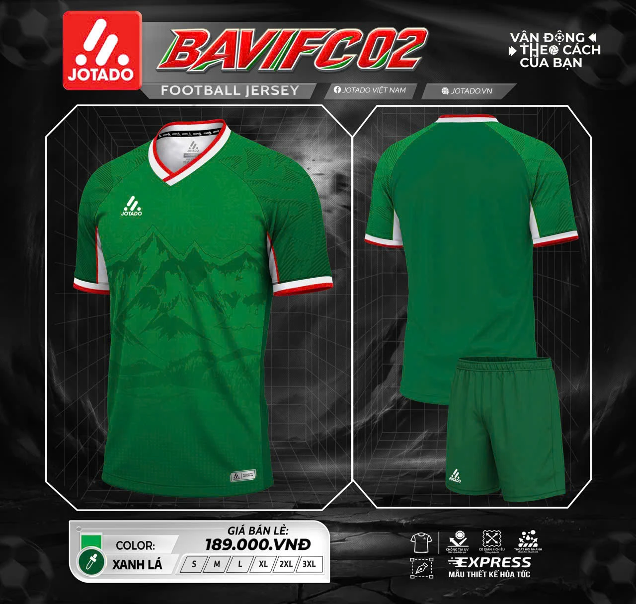 Bộ Áo Bóng Đá JOTADO BAVIFC 02 – BST Ba Vì Sân Khách