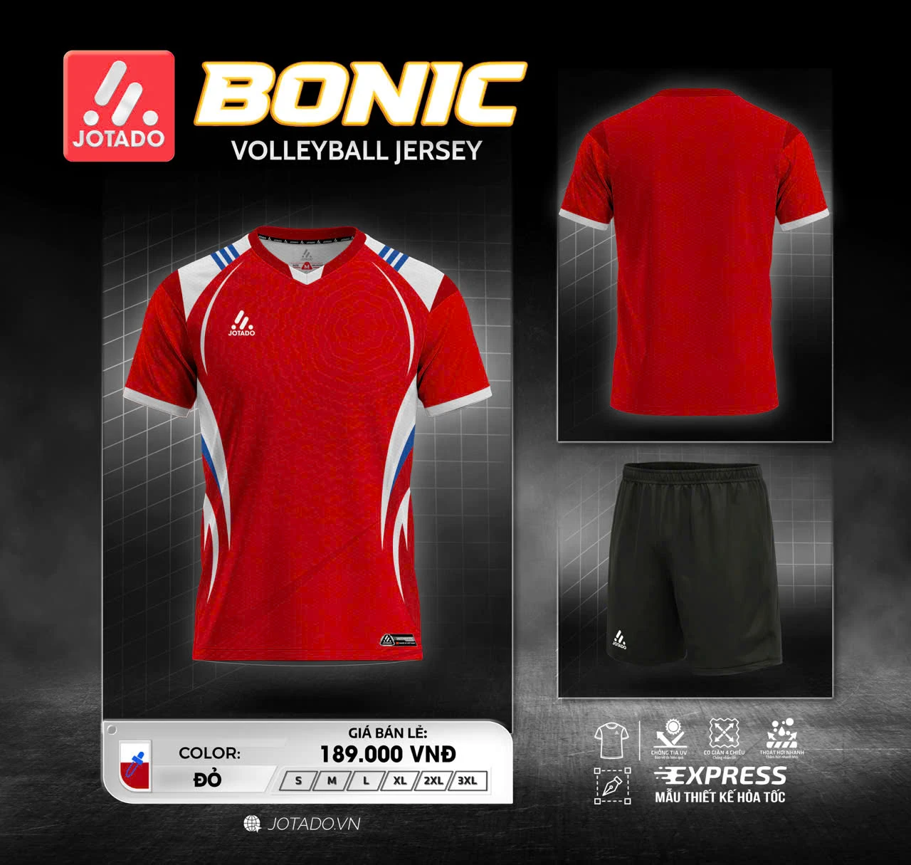 [DOM] Bộ bóng chuyền Jotado BONIC