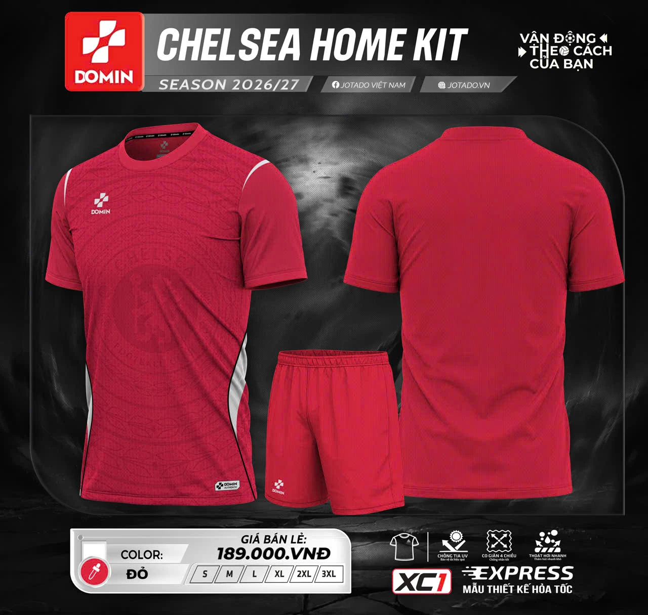[DOM] Bộ bóng đá Domin Chelsea Home Kit