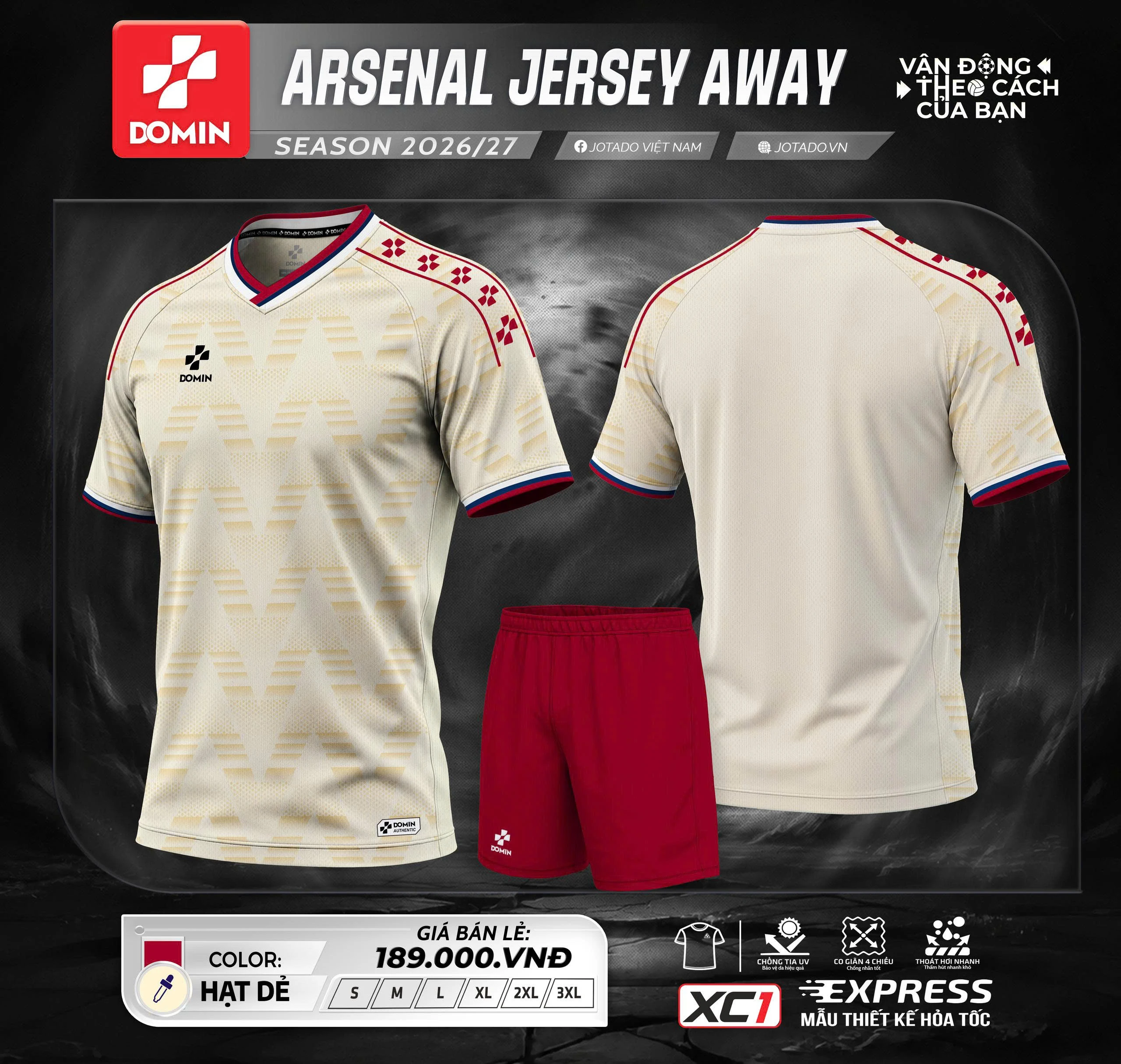 [DOM] Bộ bóng đá Domin Arsenal Jersey Away